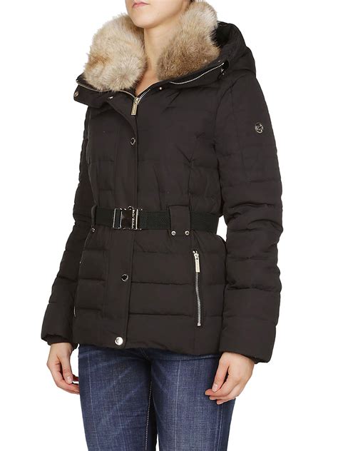 michael kors fur hooded jacket|Michael Kors insulated jacket.